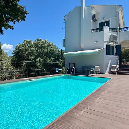 Vilă Private Pyrgos - Heated Pool & Sea View - Walking Distance From Beaches & *