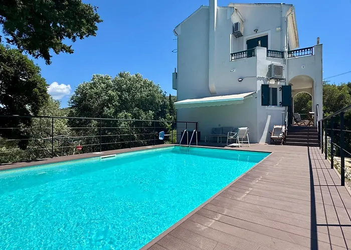וילה Private Pyrgos - Heated Pool & Sea View - Walking Distance From Beaches & *