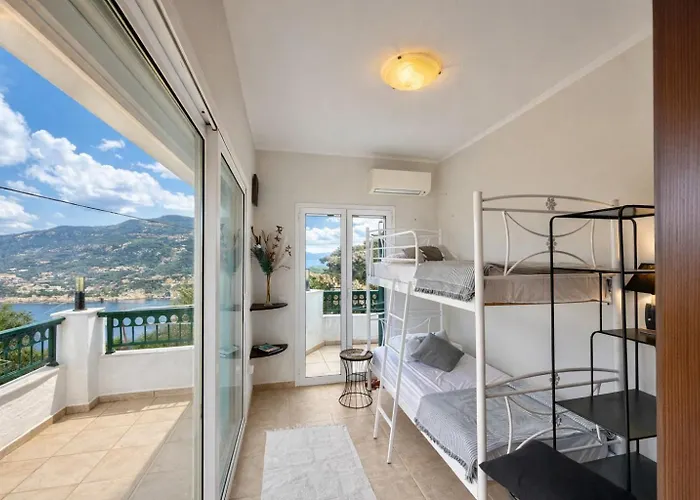 Private Pyrgos - Heated Pool & Sea View - Walking Distance From Beaches & ליאפאדס